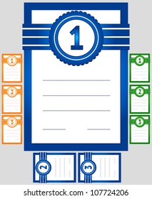 diploma, three color combinations