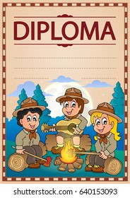 Diploma tema imagen 1 - ilustración vectorial eps10.
