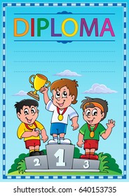 Diploma topic image 3 - eps10 vector illustration.