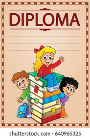 Diploma topic image 7 - eps10 vector illustration.