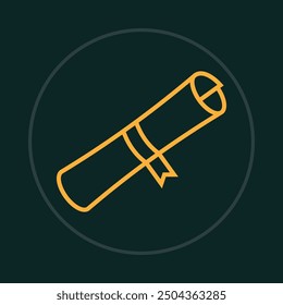 Diploma trendy icon abstract experienced vector illustration colorful artwork design.eps