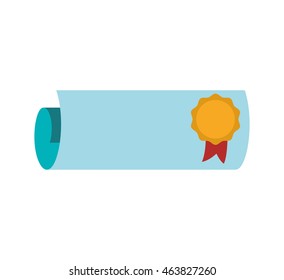 diploma  university learning study icon. Isolated and flat illustration. Vector graphic