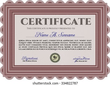 Diploma. Plantilla de certificado vector.Diseño moderno. Con un fondo de calidad. 