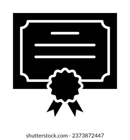 Diploma Vector Glyph Icon For Personal And Commercial Use.
