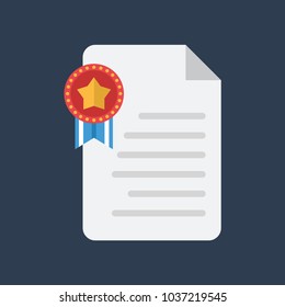 Diploma vector icon