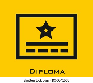 Diploma vector icon