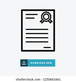 Diploma vector icon