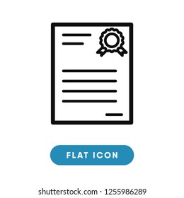 Diploma vector icon