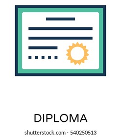 Diploma Vector Icon