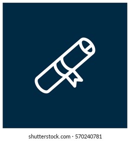 Diploma vector icon