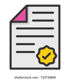 Diploma Vector Icon