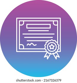 Diplom-Vektorsymbol. Kann für Druck-, Mobil- und Web-Anwendungen verwendet werden.