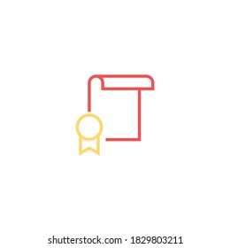 diploma vector icon design template