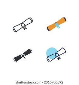 diploma vectorial icono título universitario