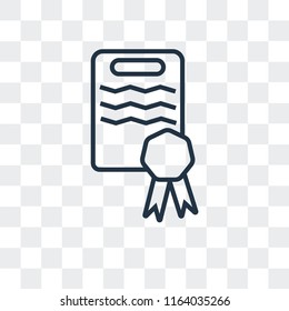 Diploma vector icon isolated on transparent background, Diploma logo concept