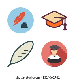 diploma vector icon set