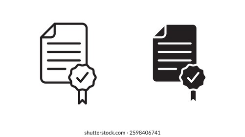 Diploma vector icon set in black color.