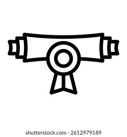 Diploma Vector Line icon Design