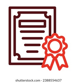 Diploma Vector Thick Line Two Color Icons For Personal And Commercial Use.
