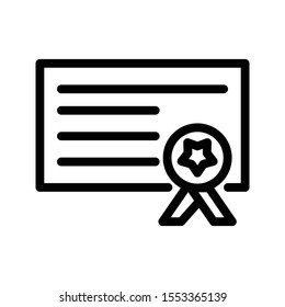 diploma vector thin line icon