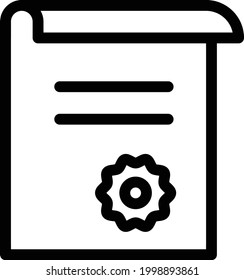 diploma vector thin line icon