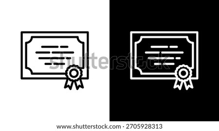 Diploma White Icon Set Design