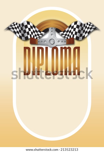 Diploma for the winner of motorsport,
motorsports championship race go-karts, in
cars