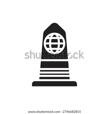Diplomacy Border Filled Icon Vector Illustration
