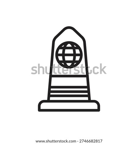 Diplomacy Border Outline Icon Vector Illustration