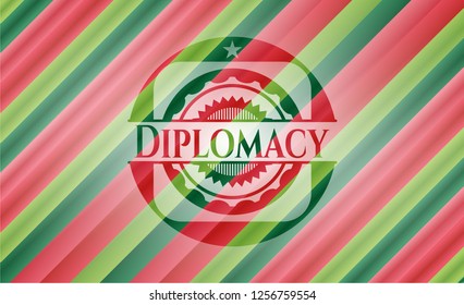 Diplomacy christmas style emblem.