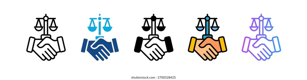 Icono de diplomacia Ilustración vectorial múltiple