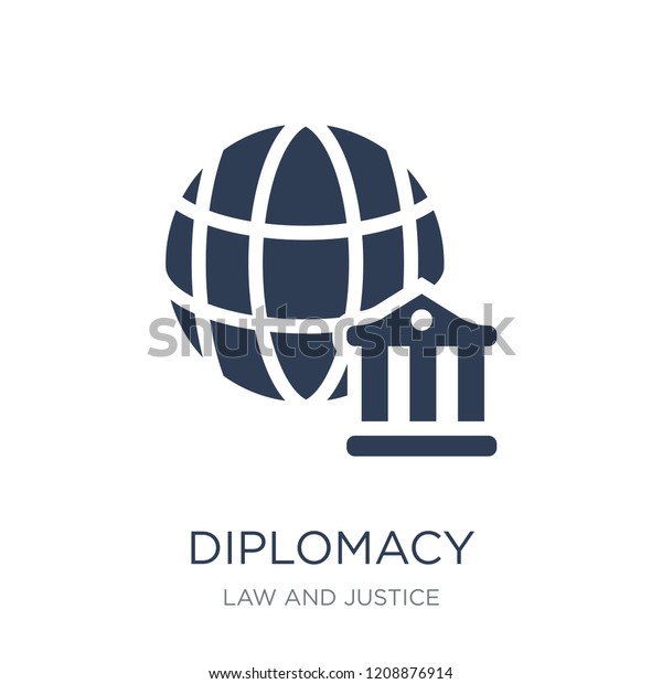 Diplomacy Icon Trendy Flat Vector Diplomacy Stock Vector (Royalty Free ...