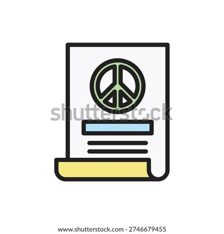 Diplomacy Peace Treaty Icon Vector Illustration