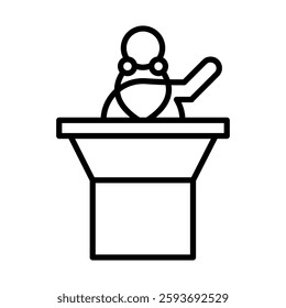 Diplomacy Vector Line Icon Design