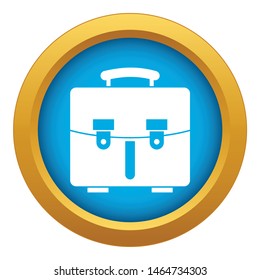 Diplomat bag icon blue vector isolated on white background for any design
