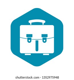 Diplomat bag icon in simple style isolated on white background. Briefcase symbol