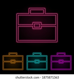 diplomat color neon set. Simple thin line, outline vector of web icons for ui and ux, website or mobile application