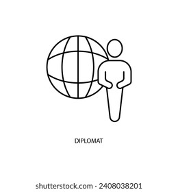 diplomat concept line icon. Simple element illustration. diplomat concept outline symbol design.