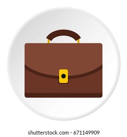 Diplomat icon in flat circle isolated vector illustration for web