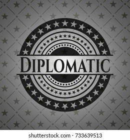 Diplomatic black emblem. Vintage.