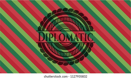 Diplomatic christmas emblem background.