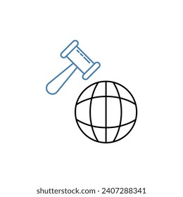 diplomatisches Konzeptsymbol. Einfache Elementgrafik. diplomatisches Konzept umrissen Symboldesign.