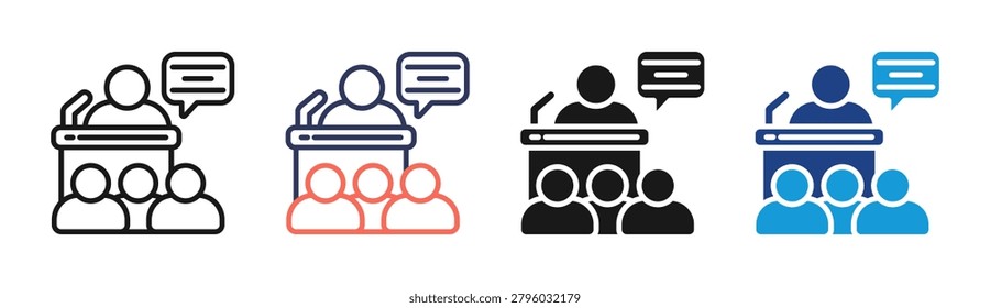 Diplomatic Dialogue icon set multiple style collection