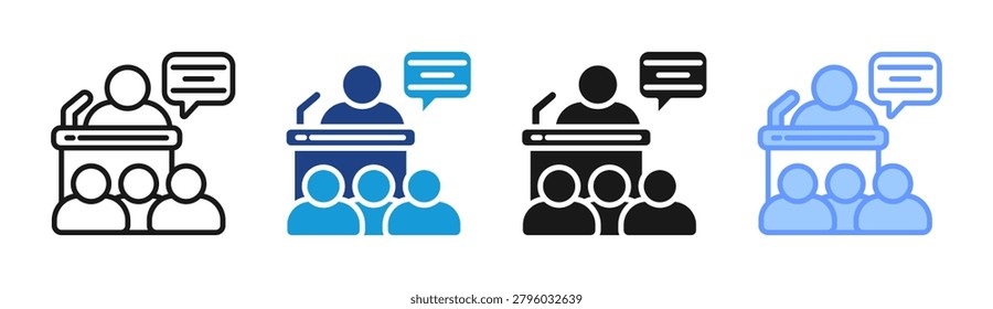 Diplomatic Dialogue icon set multiple style collection