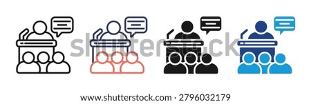 Diplomatic Dialogue icon set multiple style collection