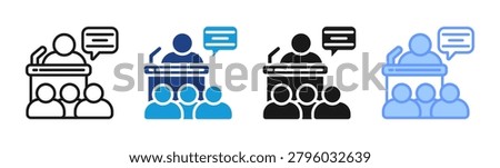 Diplomatic Dialogue icon set multiple style collection