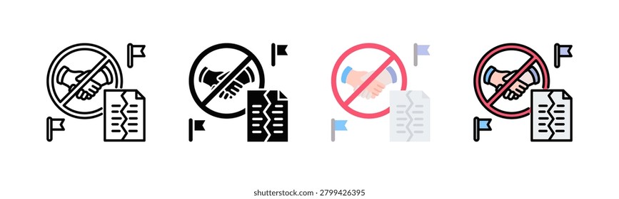 Diplomatic Failure Icon Pack In Multiple Styles
