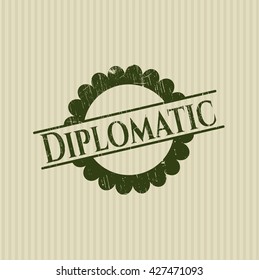 Diplomatic grunge stamp