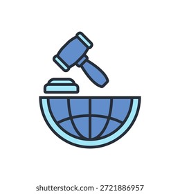 ícone diplomático. vetor.Editável símbolo de estilo traço.linear para usar web design,ilustração logo.Symbol.