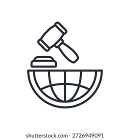 diplomatic icon. vector.Editable stroke.linear style sign for use web design,logo.Symbol illustration.